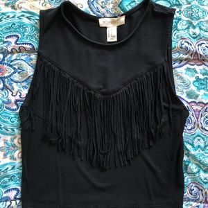 Women's Crop Top with Fringe